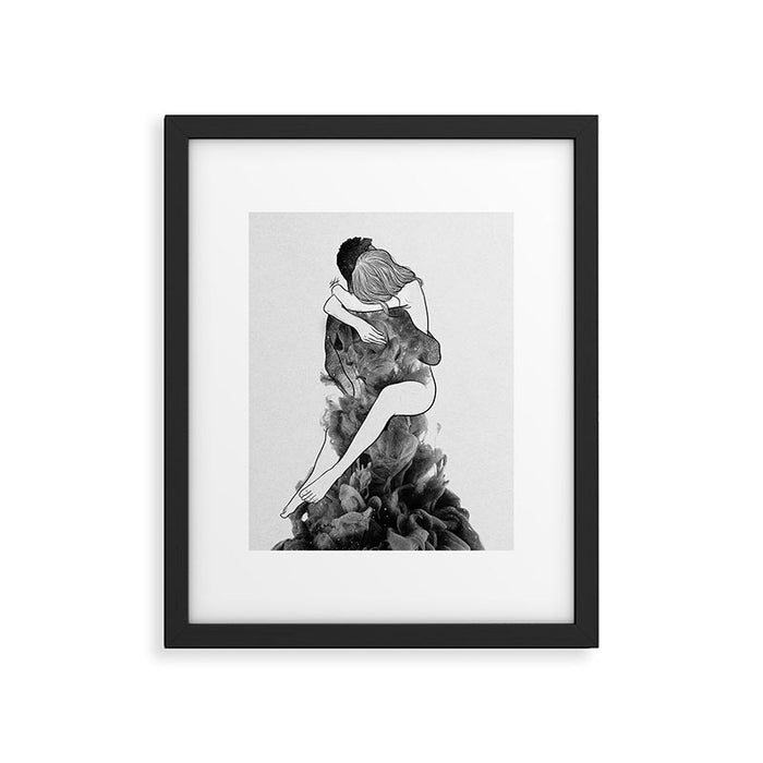 I find peace in your hug (E). Framed Art Print Gallery Image 1