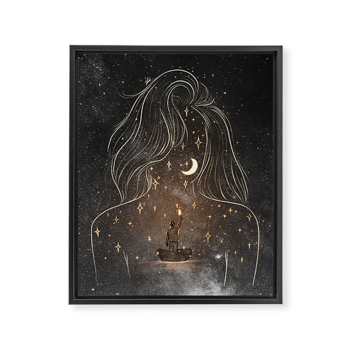 I see the universe in you. Framed Canvas Print Gallery Image 1