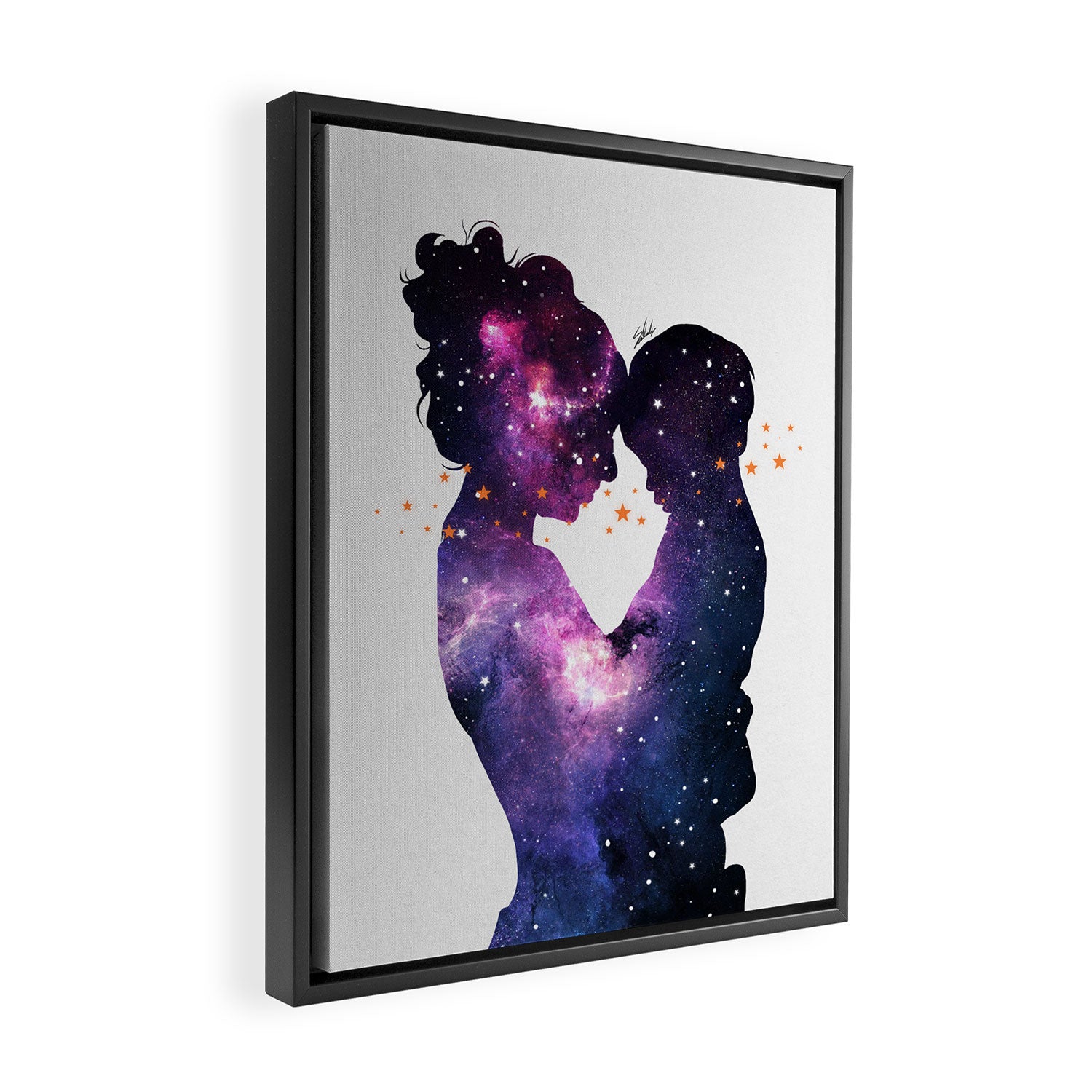 The first love. Framed Canvas Print Gallery Image 2