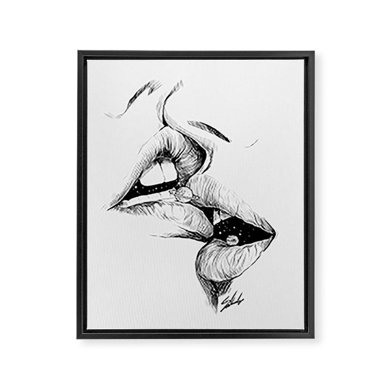 Universe kiss. Framed Canvas Print Gallery Image 8