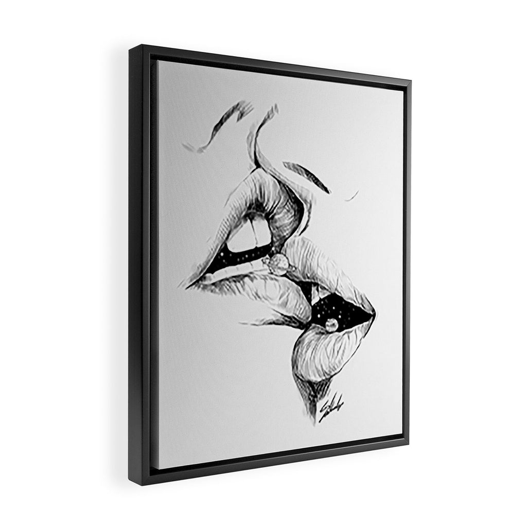 Universe kiss. Framed Canvas Print Gallery Image 2