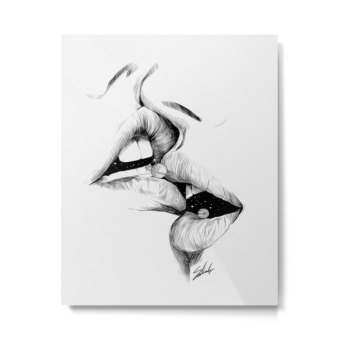 Universe kiss. Metal Print Gallery Image 1