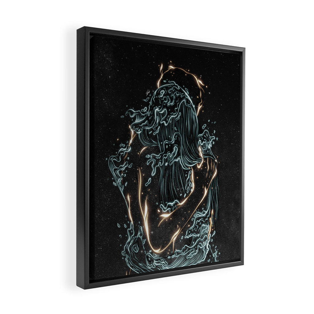 Water and fire. Framed Canvas Print Gallery Image 2