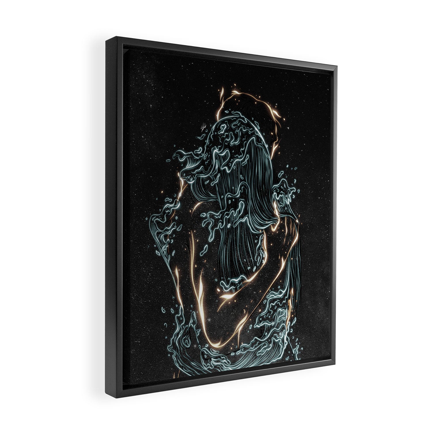 Water and fire. Framed Canvas Print Gallery Image 2