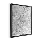 Atlanta White Map Framed Canvas Print Gallery Image 2