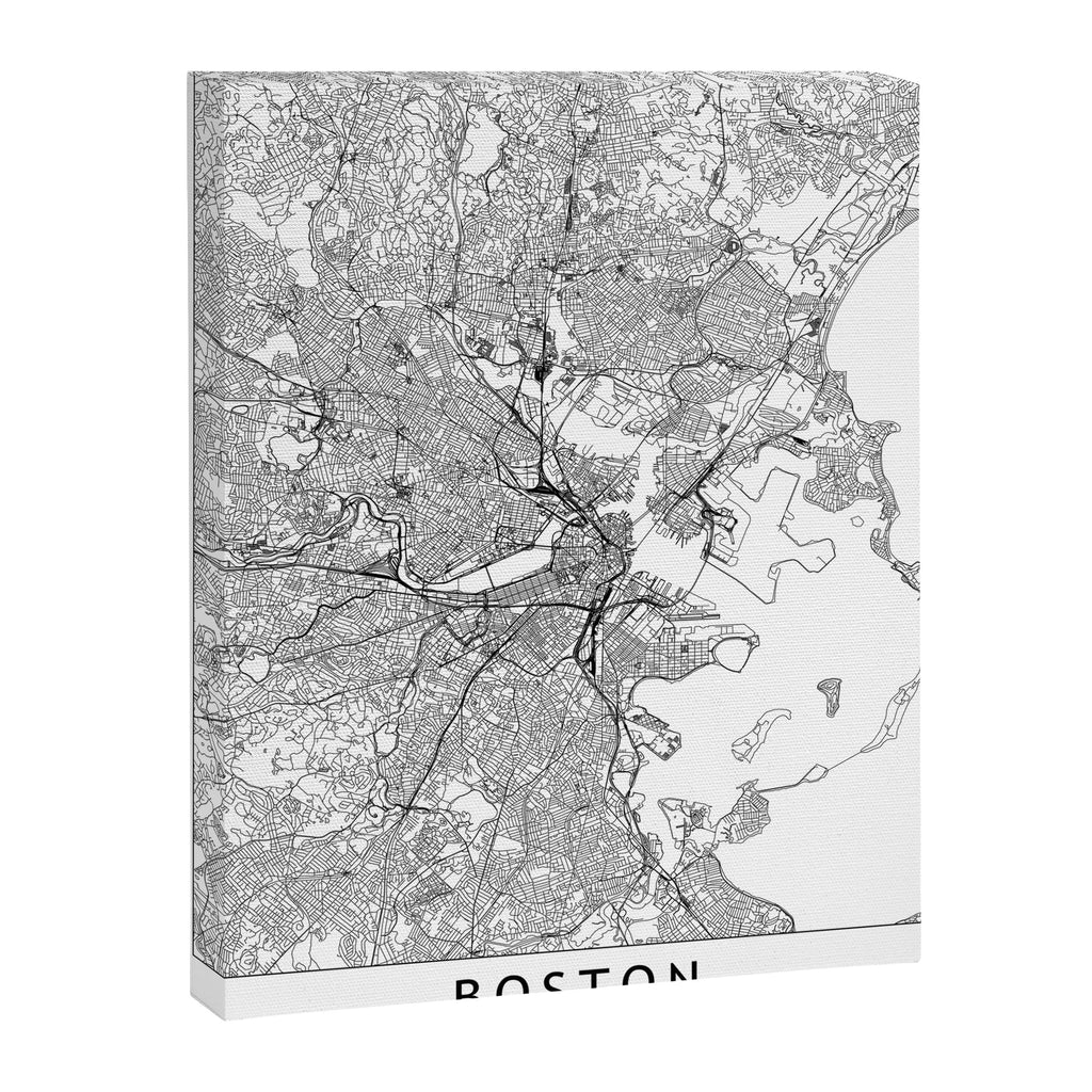 Boston Map Canvas Print Gallery Image 6
