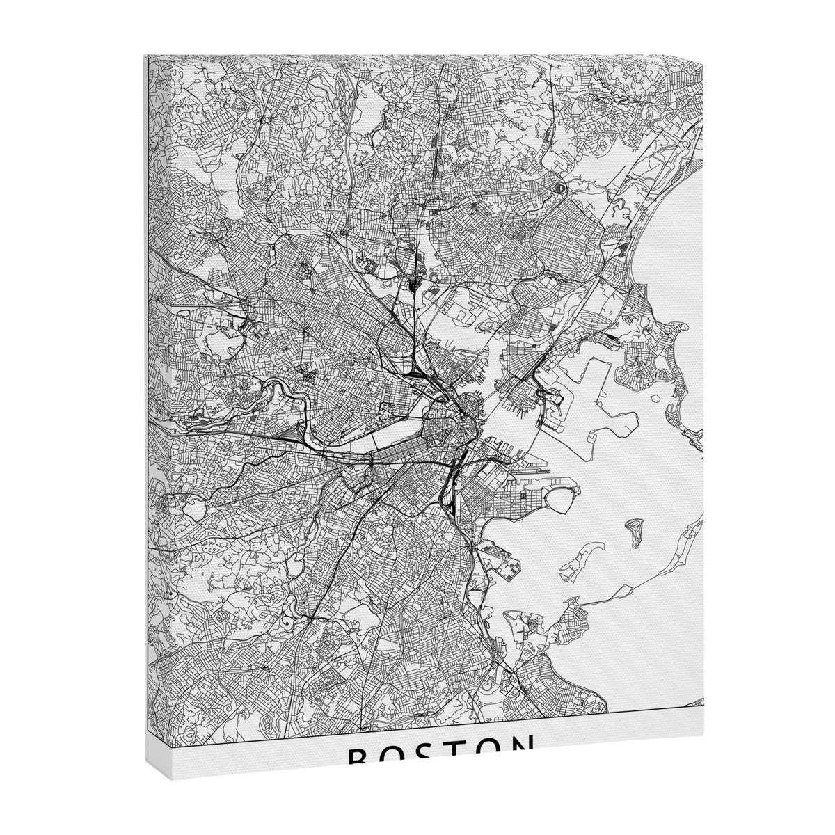 Boston Map Canvas Print Gallery Image 6