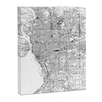Buffalo White Map Canvas Print Gallery Image 6