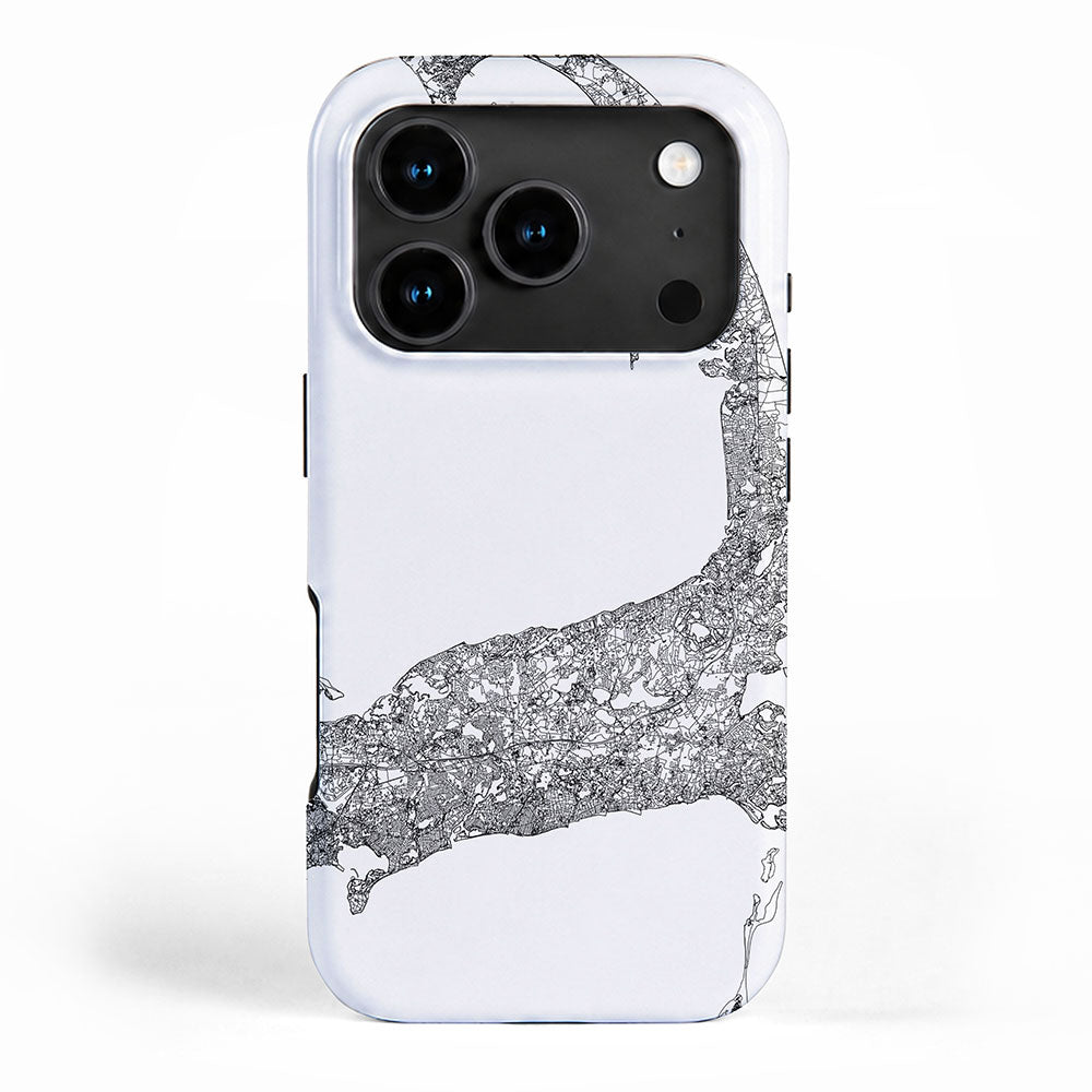 Cape Cod White Map iPhone Case Gallery Image 1