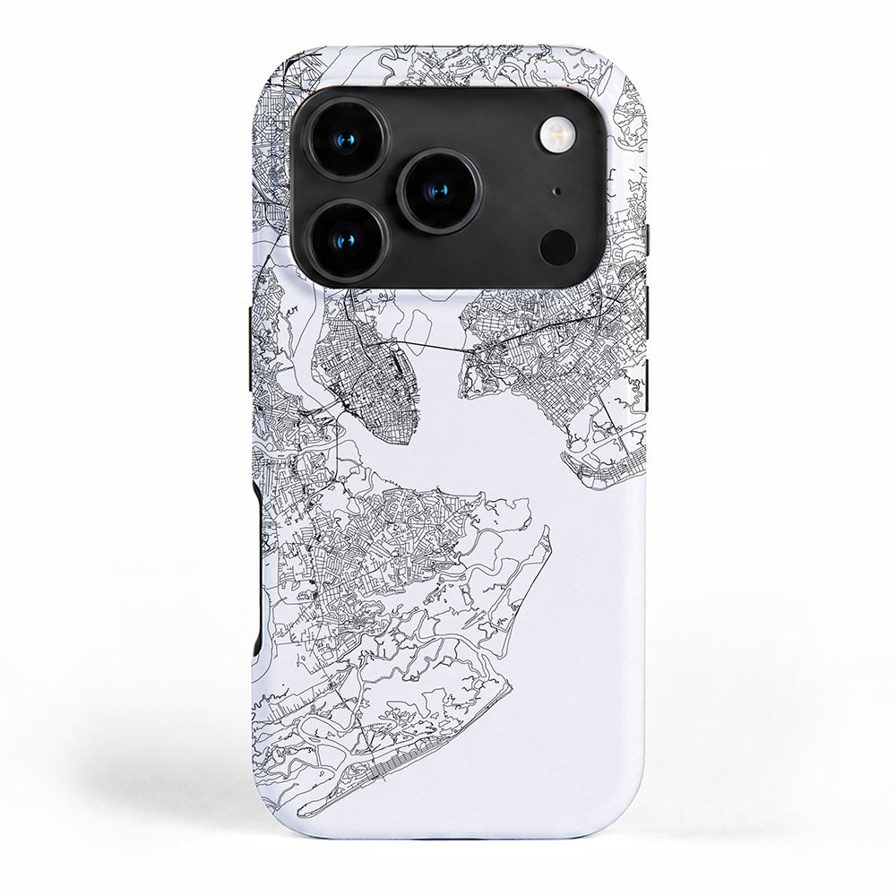 Charleston White Map iPhone Case Gallery Image 1