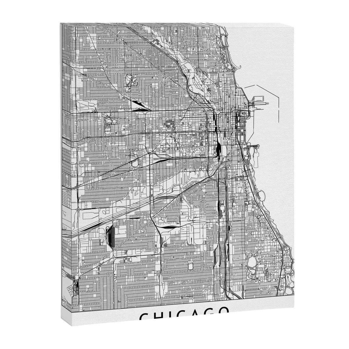 Chicago Map Canvas Print Gallery Image 6