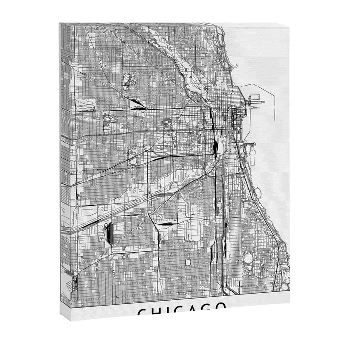 Chicago Map Canvas Print Gallery Image 1