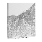 Cleveland White Map Canvas Print Gallery Image 6