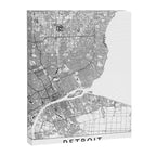 Detroit White Map Canvas Print Gallery Image 6
