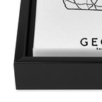Georgia White Map Framed Canvas Print Gallery Image 3