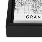 Grand Rapids White Map Framed Canvas Print Gallery Image 3