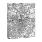 Kansas City White Map Canvas Print Gallery Image 8