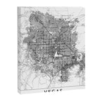 Las Vegas White Map Canvas Print Gallery Image 6