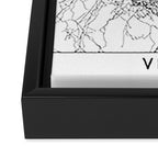 Las Vegas White Map Framed Canvas Print Gallery Image 3