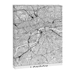 London White Map Canvas Print Gallery Image 6