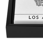Los Angeles White Map Framed Canvas Print Gallery Image 3