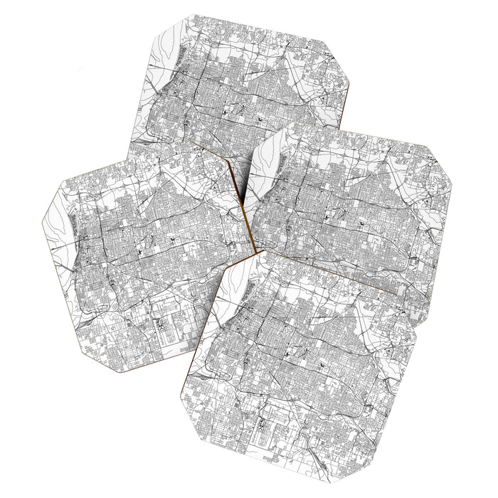 Memphis White Map Coaster Gallery Image 1