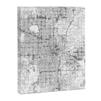Oklahoma City White Map Canvas Print Gallery Image 6