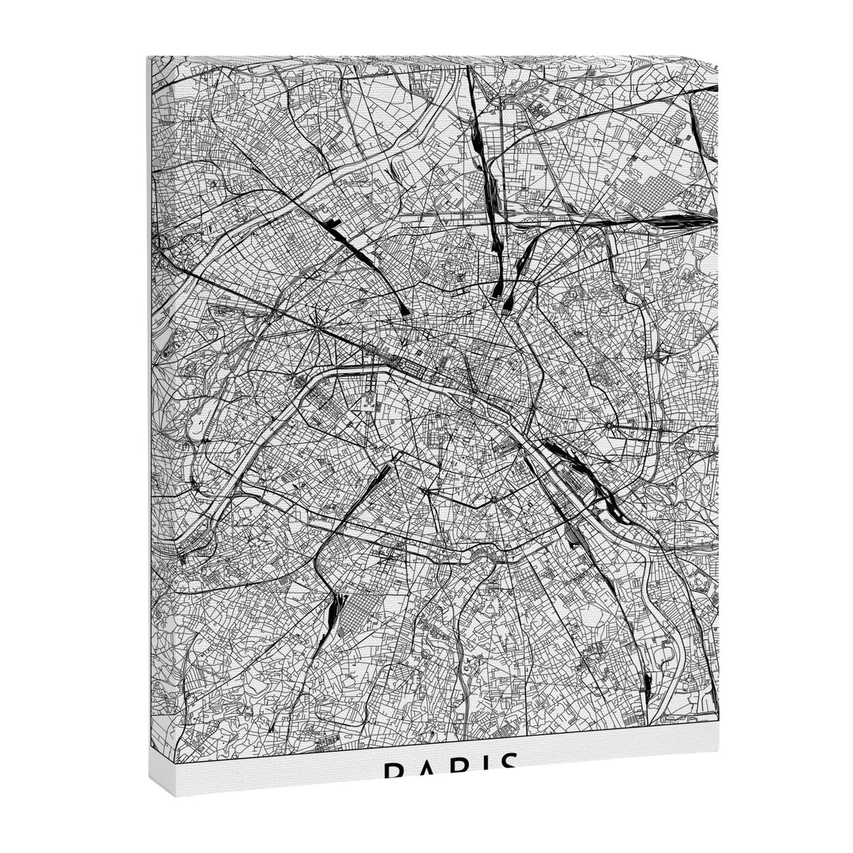 Paris White Map Canvas Print Gallery Image 6