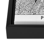 Paris White Map Framed Canvas Print Gallery Image 3