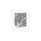 Philadelphia White Map Art Print Gallery Image 1
