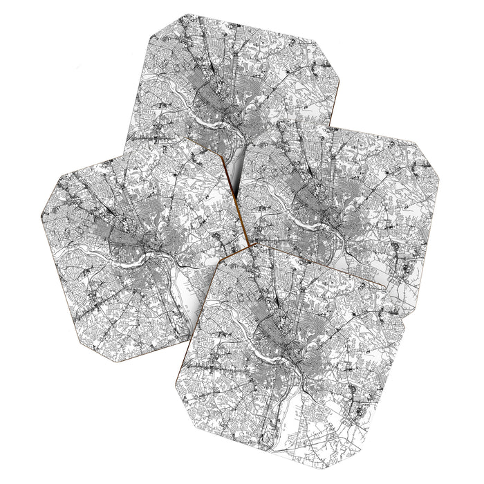 Richmond White Map Coaster Gallery Image 1