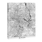 Rome White Map Canvas Print Gallery Image 6