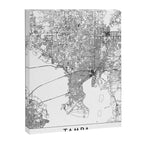 Tampa White Map Canvas Print Gallery Image 6