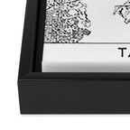 Tampa White Map Framed Canvas Print Gallery Image 3