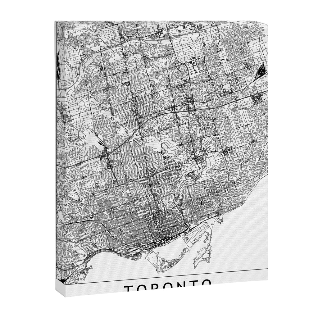 Toronto White Map Canvas Print Gallery Image 6