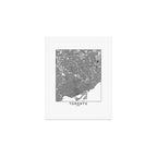 Toronto White Map Art Print Gallery Image 1