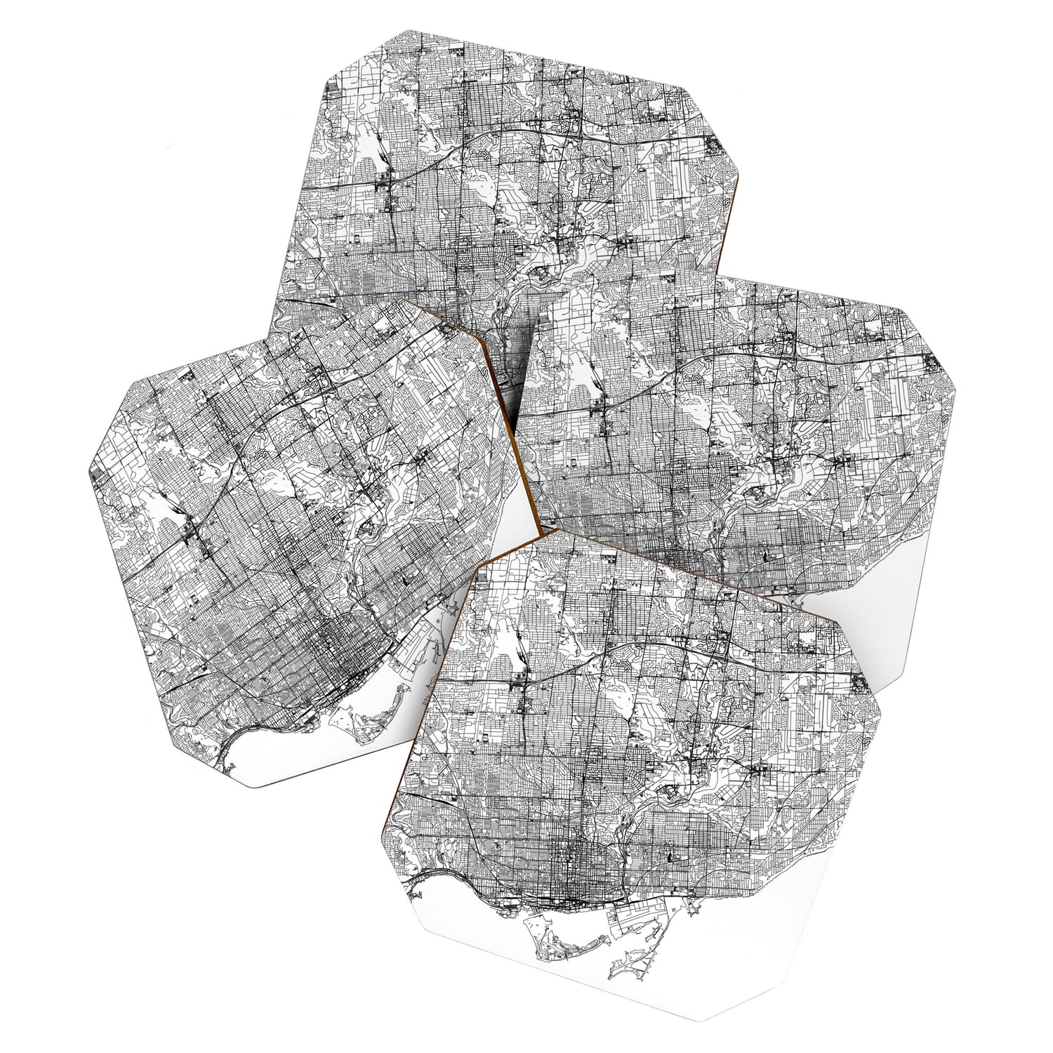 Toronto White Map Coaster Gallery Image 1
