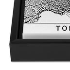 Toronto White Map Framed Canvas Print Gallery Image 3