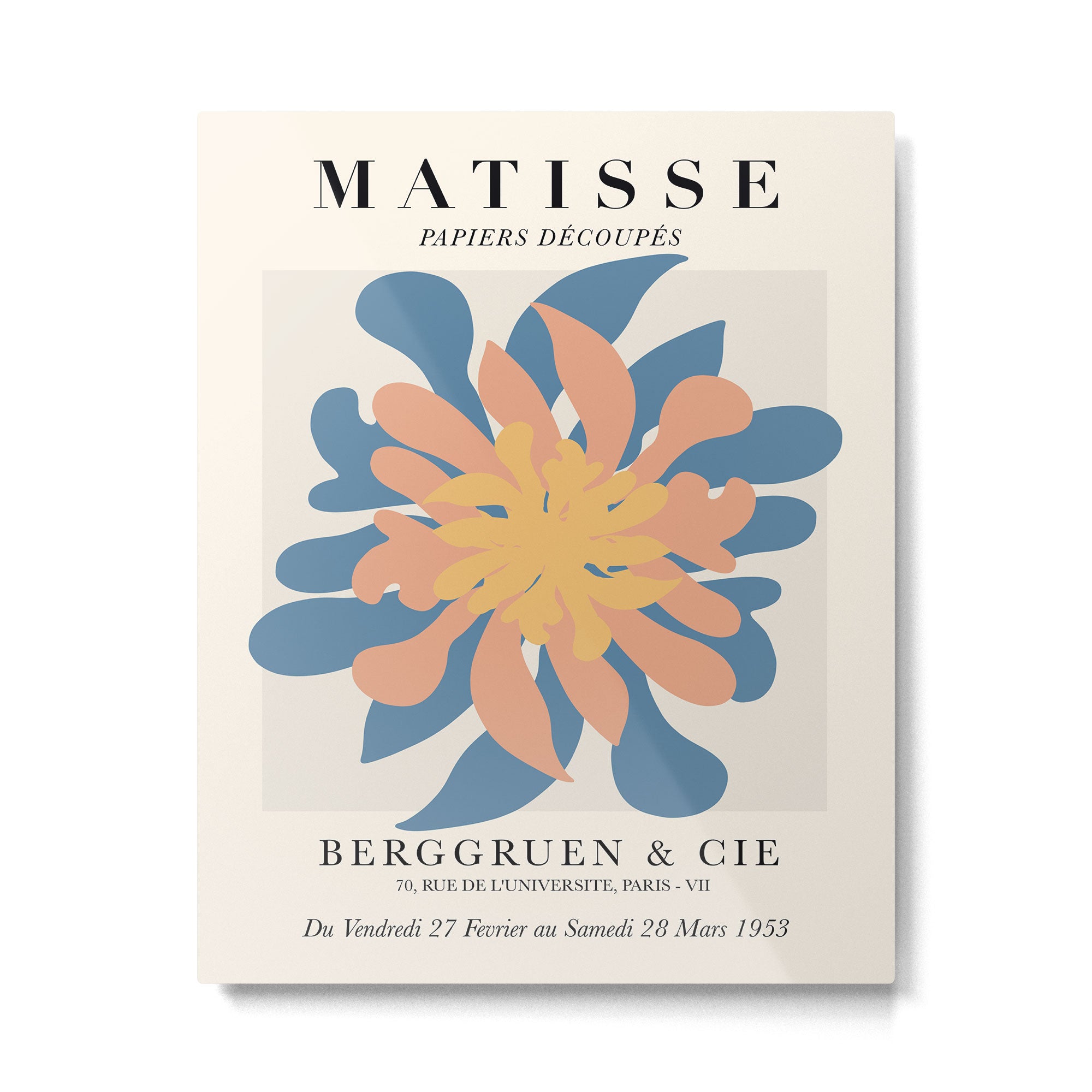 Exhibition poster Henri Matisse-Berggruen  1953.  Metal Print Gallery Image 4
