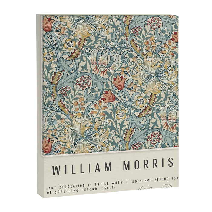 Modern poster-William Morris-Vegetable print (blue). Canvas Print Gallery Image 1