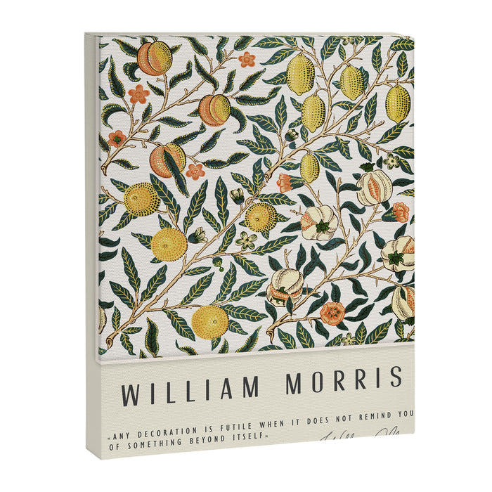 Modern poster-William Morris-Vegetable print with lemons. Canvas Print Gallery Image 1
