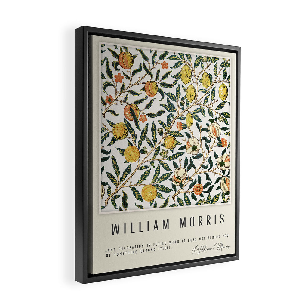 Modern poster-William Morris-Vegetable print with lemons. Framed Canvas Print Gallery Image 2