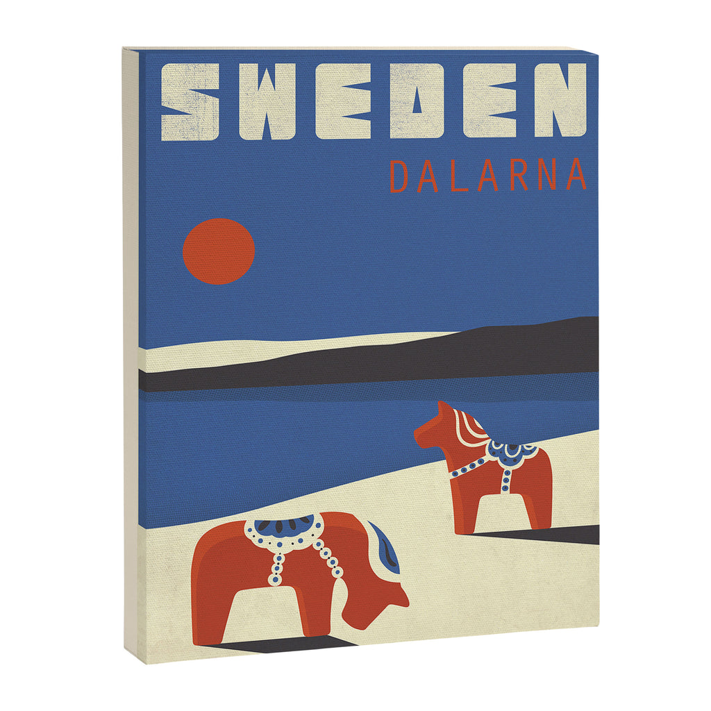 Vintage travel poster-Sweden-Dalarna. Canvas Print Gallery Image 6