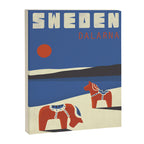 Vintage travel poster-Sweden-Dalarna. Canvas Print Gallery Image 6