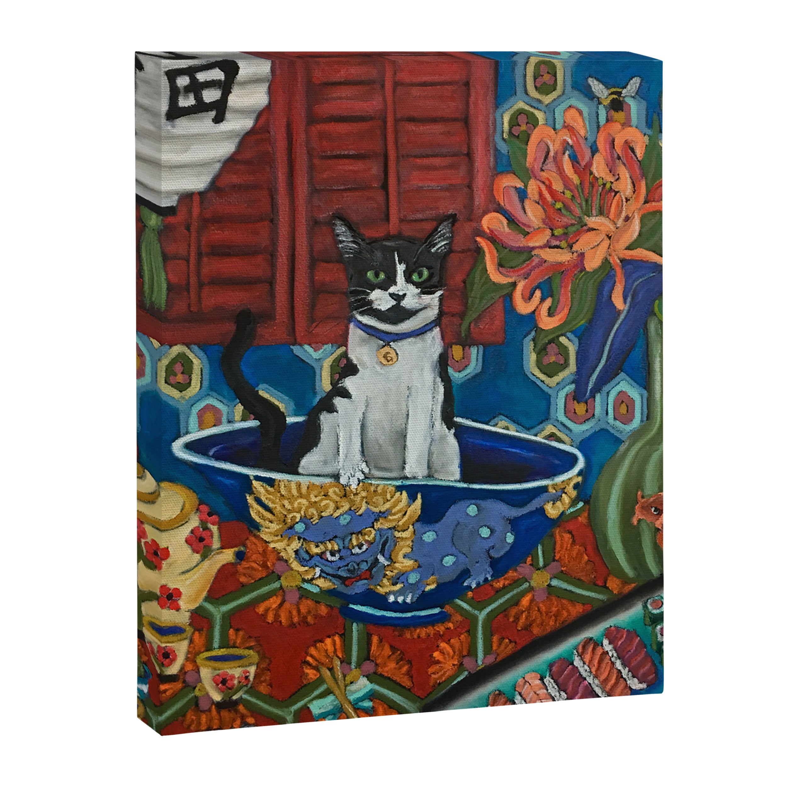 Beckoning Cat Canvas Print Gallery Image 8