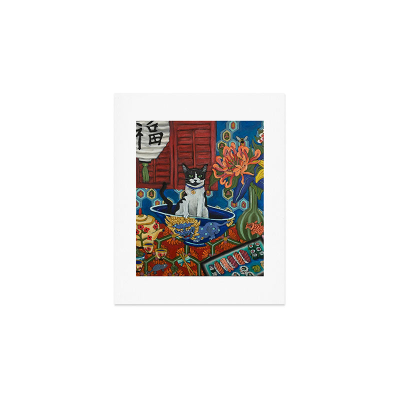 Beckoning Cat Art Print Gallery Image 1