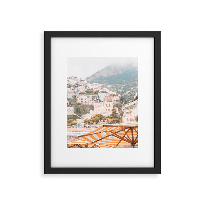 Positano, Italy Summer Time Photography Framed Art Print Gallery Image 1