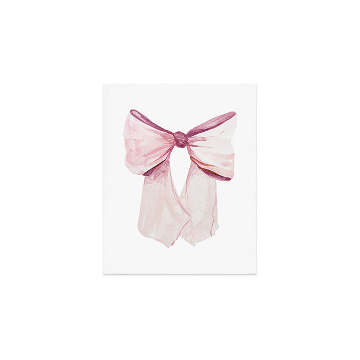 Coquette Bow, light pink, blush Art Print Gallery Image 1