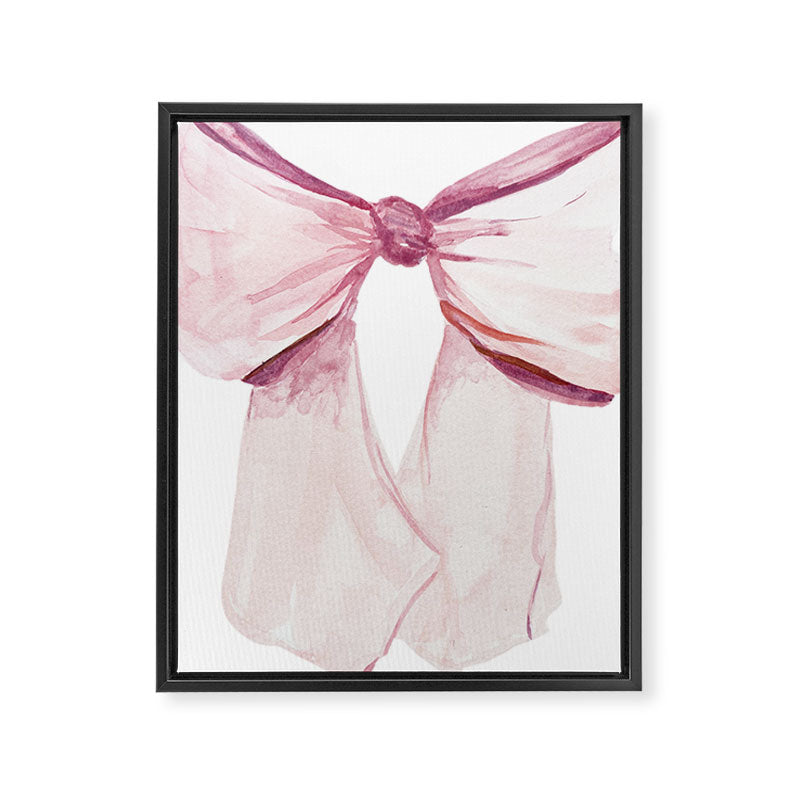 Coquette Bow, light pink, blush Framed Canvas Print Gallery Image 6