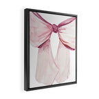 Coquette Bow, light pink, blush Framed Canvas Print Gallery Image 2